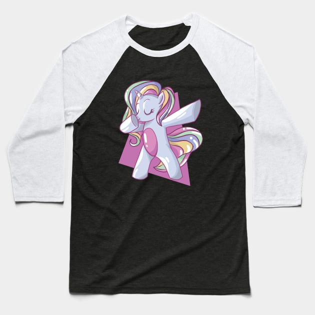 RAINBOW UNICORN dabbing colorful birthday gift Baseball T-Shirt by Midoart